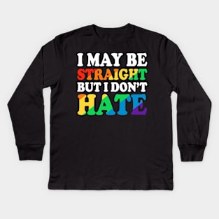 Straight No Hate Kids Long Sleeve T-Shirt